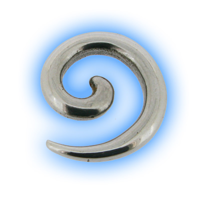 Steel spiral expander taper for body piercing stretching