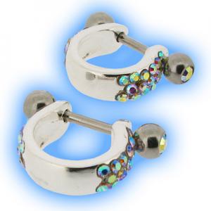 Jewelled Swarovski Ear Cuff - Tragus or Helix Ear Piercing Jewellery