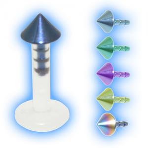 Bioflex Labret With Push FIt Titanium Cone Stud
