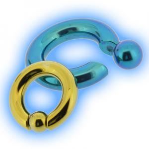 Titanium Captive Bead Ring with easy fit clip in ball
