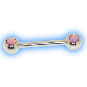 Opal Nipple Piercing Barbell