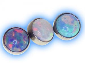 Opal disc colours - left to right - Pink, White, Blue