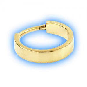 Gold PVD Hinged Flat Conch Ring