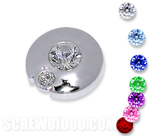Screwbidoo round 2 stones -screw