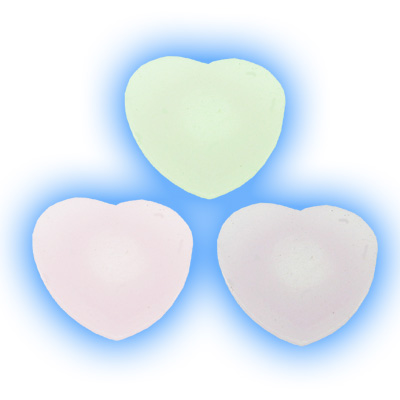 Silicone Heart Glow In the Dark Tongue Stud Accessory - Tongue Piercing ...