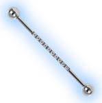 1.6mm (14 Gauge) Titanium Ear Scaffold Barbell Jewel Set