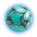  Turquoise Stone Ball - 1.2mm (16 gauge)
